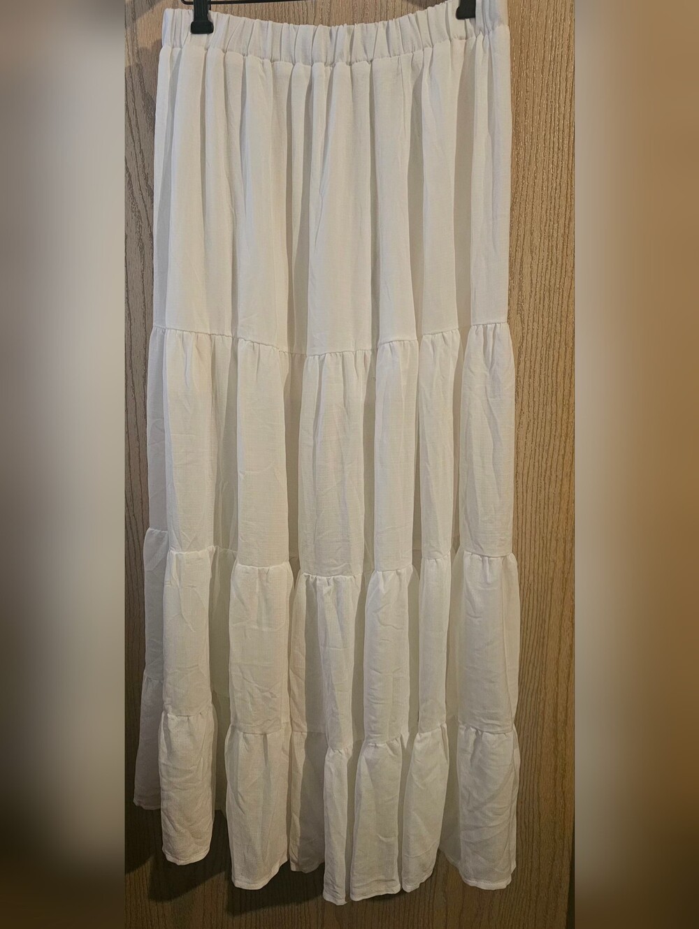 White Tiered Maxi Skirt With Top